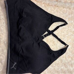 Puma Black and Gray Sports Bra